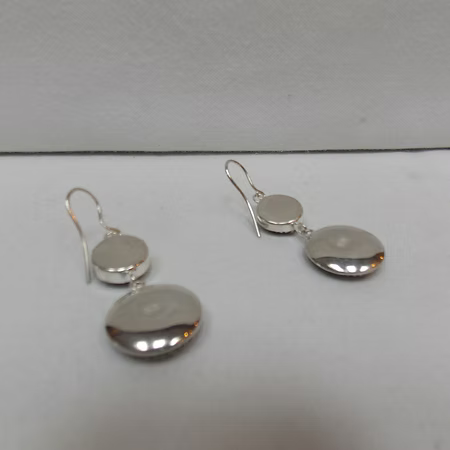 Black Druzy Earrings in Sterling Silver